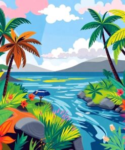 Cubist Tropical Runabout Trail Paint By Numbers