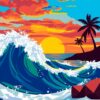 Sunset Waves Paint Numbers