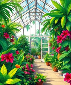 Tropical Blooms Paint Numbers