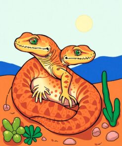 Reptile Lithograph Paint Numbers