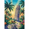 Cycling Tropical Sunlit Pisa Paint By Numbers