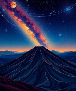 Vintage Volcano Paint Numbers