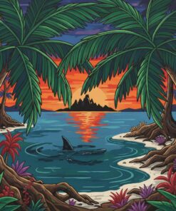 Danger Beneath The Palms Paint By Numbers