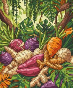 Dappled Tropical Root Cornucopia Paint By Numbers