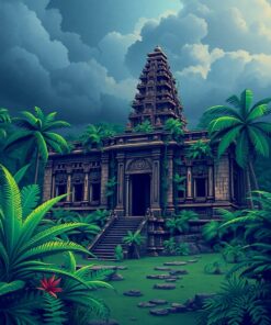 Tropical Temple Paint Numbers