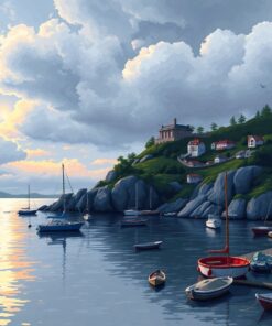 Darkening Island Coastline Paint By Numbers