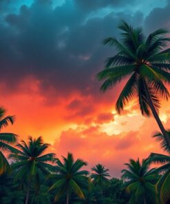 Over Palms Paint Numbers