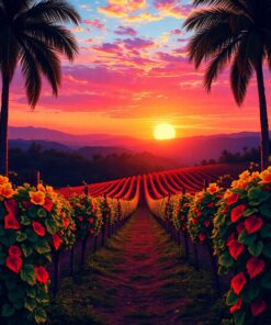 Tropical Vines Paint Numbers