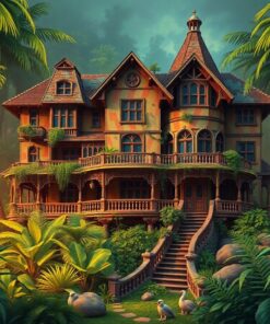 Jungle Mansion Paint Numbers