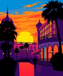 Sunset Silhouette Paint Numbers