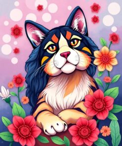 Floral Frame Paint Numbers