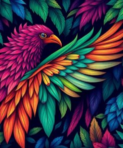 Deep Jungle Phantom Feathers Paint By Numbers