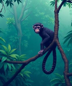 Treetop Monkey Paint Numbers