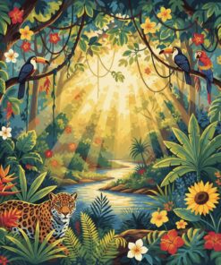 Deep Realistic Jungle Rays Paint By Numbers