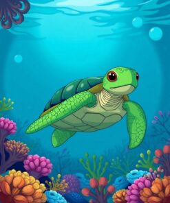 Vintage Turtle Paint Numbers