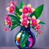 Orchid Vase Paint Numbers