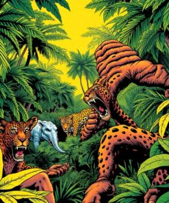 Jungle Action Paint Numbers