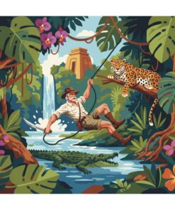Deep Vintage Jungle Action Paint By Numbers
