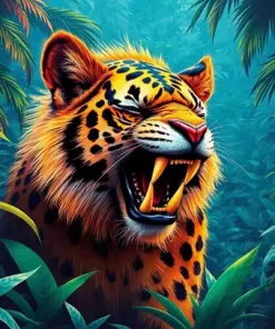 Deep Vintage Jungle Action Paint By Numbers