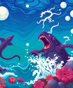 Defeating The Sea Monster Paint By Numbers