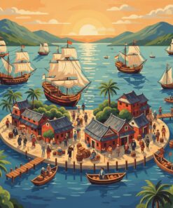 Dejima Summer Trade Ships Paint By Numbers