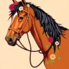 Floral Bridle Paint Numbers