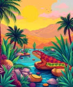 Tropical Oasis Paint Numbers