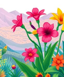 Tropical Bloom Paint Numbers