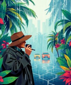 Detective In Tropical Rain Paint By Numbers