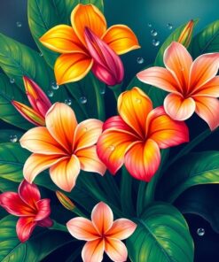 Tropical Flora Paint Numbers