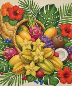 Dewy Tropical Starfruit Cornucopia Paint By Numbers