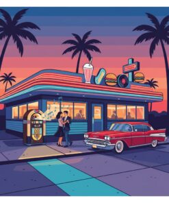 Diner Tunes Under Palms Paint By Numbers