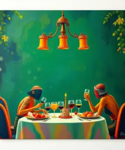 Dinner Party paint by numbers