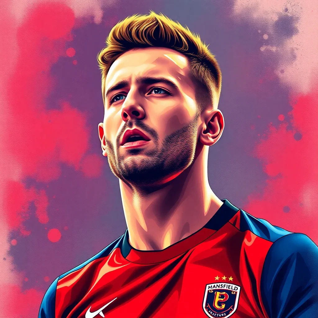 completed artwork display Dion Donohue Mansfield Town FC Paint By Numbers