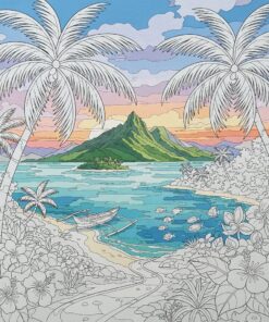 Discovering Distant Tropical Shores Paint By Numbers