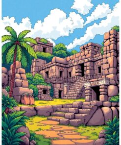 Olmec Ruins Paint Numbers