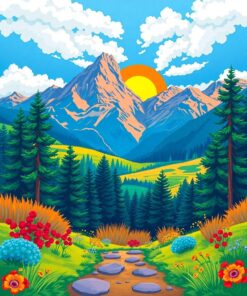 Waterfall Caves Paint Numbers