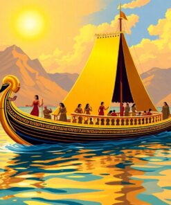 Golden Barge Paint Numbers