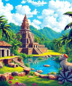 Discovering Tropical Citadel Ruins Paint By Numbers