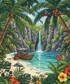Discovering Tropical Smuggler Shores Paint By Numbers