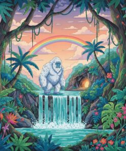 Discovering Tropical Yeti Falls Paint By Numbers