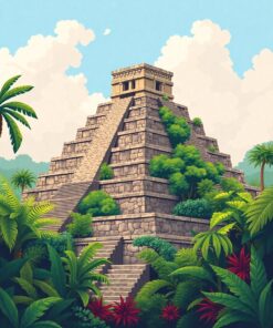 Jungle Pyramids Paint Numbers