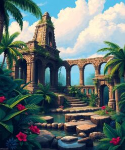 Tropical Ruins Paint Numbers