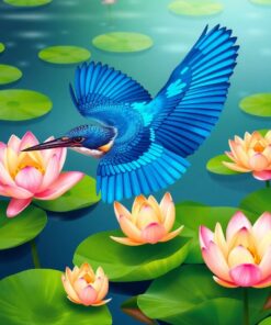 Blue Kingfisher Paint Numbers