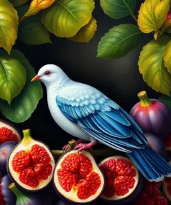 Dove In Tropical Figs Paint By Numbers