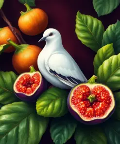 Dove In Tropical Figs paint by numbers