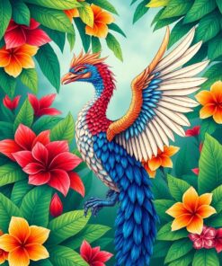 Tropical Blooms Paint Numbers