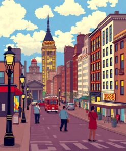 Bougainvillea Architecture Paint Numbers