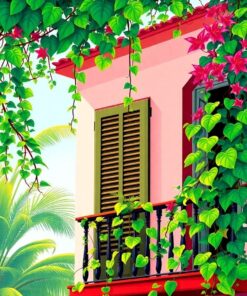 Balcony Vines Paint Numbers