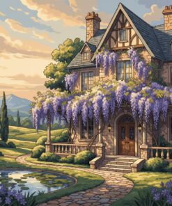 Draping Wisteria Vintage Estate Paint By Numbers